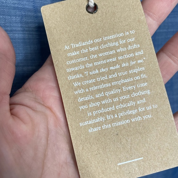 Tradlands | NWT Chambray Button Up Top XS - Picture 4 of 6